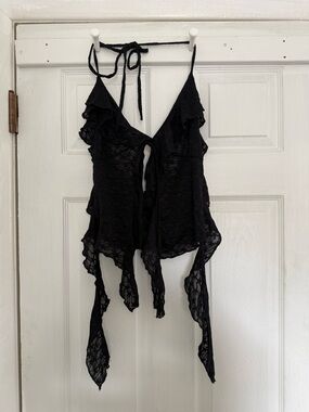 Fashion Nova Black Lace Trim Cami